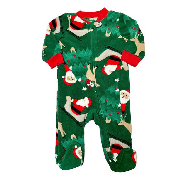 Carter's Fleece Santa PJs Size 6m - Picture 1 of 4